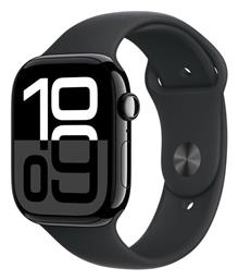 Apple Watch Series 10 46mm Jet Black με Black Sport Band (S/M)