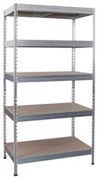 AR Shelving Ραφιέρα Dexion Γαλβανιζέ με 5 Κουμπωτά Ξύλινα Ράφια Μ100xΒ50xΥ192εκ.