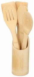 Aria Trade Σετ Bamboo Εργαλείων Μαγειρικής 5τμχ Καφέ
