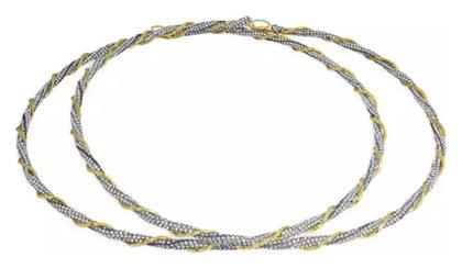 Ασημένια Στέφανα Γάμου Δίχρωμα Στριφτά