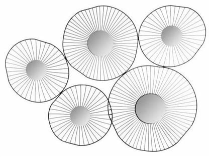 Atmosphera Καθρέπτης Τοίχου με Μαύρο Μεταλλικό Πλαίσιο Mήκους 79cm