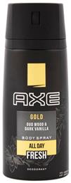 Axe Gold Oud Wood & Dark Vanilla Αποσμητικό 24h σε Spray 150ml