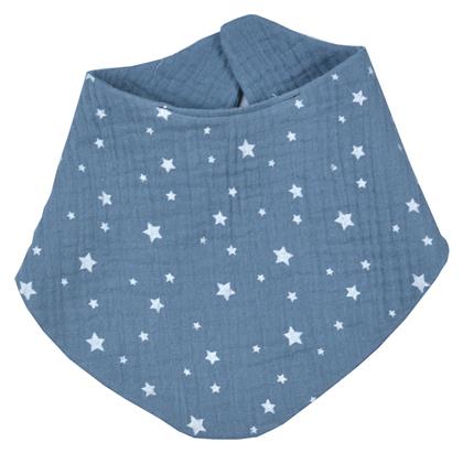 Baby Oliver Μπαντάνα από 100% Βαμβάκι με Αυτοκόλλητο Muslin Blue από το Katoikein