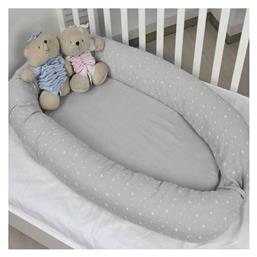 Baby Oliver Βρεφικό Μαξιλάρι Φωλιά Design 370 55x95cm Muslin Grey 95x55εκ.