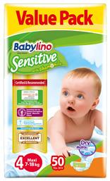 Babylino Sensitive Chamomile Πάνες με Αυτοκόλλητο No. 4 για 7-18kg 50τμχ