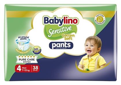 Babylino Sensitive Cotton Soft Pants Πάνες Βρακάκι No. 4 για 7-13kg 38τμχ