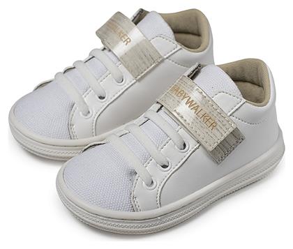 Babywalker Βαπτιστικά Δερμάτινα Sneakers Λευκό-Μπεζ από το Karakikes