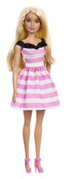 Barbie Κούκλα Blonde with Pink Striped Dress για 3+ Ετών