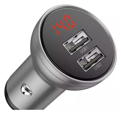 Baseus Φορτιστής Αυτοκινήτου με Θύρες 2xUSB-A