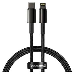 Baseus Tungsten Gold Braided USB-C to Lightning Cable 20W Μαύρο 2m (CATLWJ-A01)