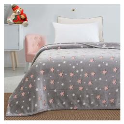 Beauty Home Κουβέρτα Fleece Art Φωσφορίζουσα Γκρι 160x220εκ.