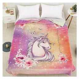 Beauty Home Κουβέρτα Βελουτέ Unicorn 160x220cm Πολύχρωμη από το Filinda