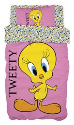 Beauty Home Σετ Παιδικό Πάπλωμα Μονό με Μαξιλαροθήκη Tweety 6190 Ροζ 160x240εκ. από το MyCasa