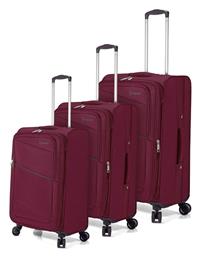 Benzi Βαλίτσες Υφασμάτινες Μπορντό Σετ 3τμχ