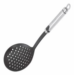 Bergner Ρηχή Κουτάλα Ξαφρίσματος Τρυπητή από Νάυλον Μαύρη 32cm 1τμχ