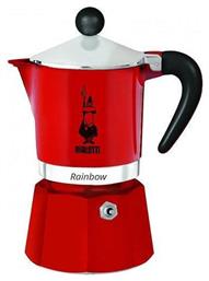 Bialetti Rainbow Μπρίκι Espresso 3cups Κόκκινο