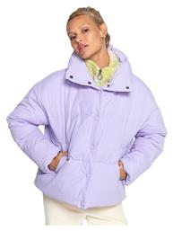 Billabong Best Κοντό Γυναικείο Puffer Μπουφάν για Χειμώνα PURPLE