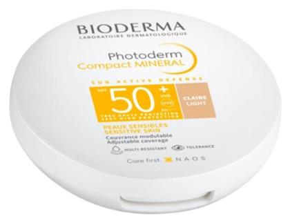 Bioderma Photoderm Compact Mineral Αδιάβροχη Αντηλιακή Πούδρα Προσώπου SPF50 με Χρώμα Light 10gr από το Pharm24