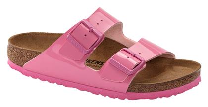 Birkenstock Arizona Δερμάτινα Γυναικεία Σανδάλια Ανατομικά Patent Candy Pink Narrow Fit