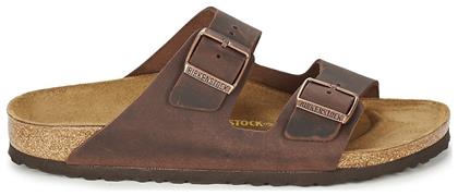 Birkenstock Arizona Oiled Leather Δερμάτινα Ανδρικά Σανδάλια Habana Narrow Fit