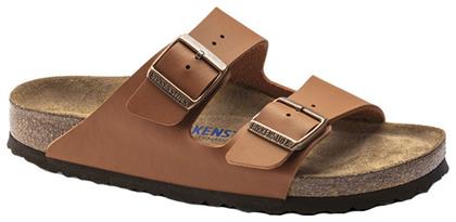 Birkenstock Arizona Soft Footbed Birko-Flor Ανδρικά Σανδάλια σε Καφέ Χρώμα Narrow Fit