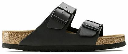 Birkenstock Arizona Soft Footbed Birko-Flor Γυναικεία Σανδάλια Ανατομικά σε Μαύρο Χρώμα