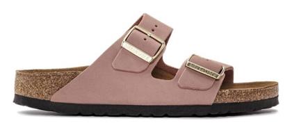 Birkenstock Arizona Soft Footbed Δερμάτινα Γυναικεία Σανδάλια Ανατομικά Old Rose