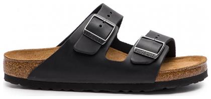 Birkenstock Arizona Soft Footbed Oiled Nubuck Leather Black Narrow Fit