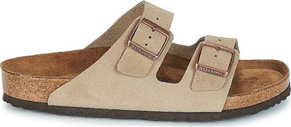 Birkenstock Arizona Soft Footbed Suede Leather Ανδρικά Σανδάλια Taupe Regular Fit