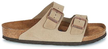 Birkenstock Arizona Soft Footbed Suede Leather Ανδρικά Σανδάλια Taupe Regular Fit