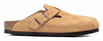Birkenstock Boston Vl Δερμάτινες Παντόφλες Μπεζ