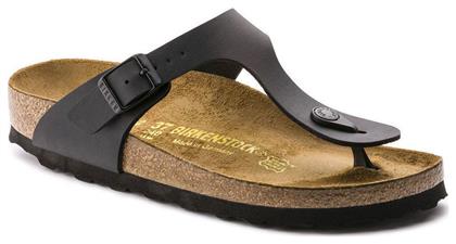 Birkenstock Gizeh Birko-Flor Γυναικεία Σανδάλια Ανατομικά σε Μαύρο Χρώμα Narrow Fit