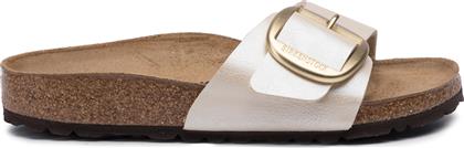 Birkenstock Madrid Big Buckle Birko-Flor Γυναικεία Σανδάλια Ανατομικά Graceful Pearl White Narrow Fit