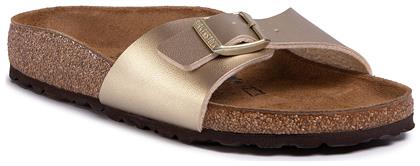 Birkenstock Madrid Birko-Flor Γυναικεία Σανδάλια Ανατομικά σε Χρυσό Χρώμα