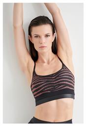 Blu4u Bikini Μπουστάκι με Ενίσχυση Animal Print Μαύρο