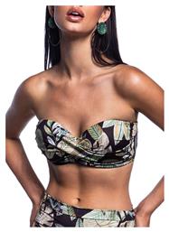 Bluepoint Strapless Bikini Top Floral Χακί