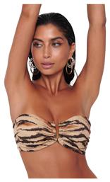 Bluepoint Strapless Bikini Top με Ενίσχυση Animal Print Blue