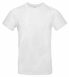 B&C E190 Ανδρικό Διαφημιστικό T-shirt Κοντομάνικο σε Λευκό Χρώμα