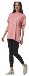 Body Action Γυναικείο Αθλητικό Oversized T-shirt Coral Pink