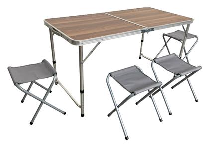 Bormann Τραπεζαρία Πικ-Νικ Πτυσσόμενη Καφέ 5τμχ