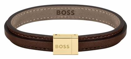 Boss Ανδρικό Βραχιόλι Χειροπέδα Δερμάτινο