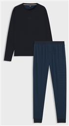 Boss Χειμερινή Ανδρική Πιτζάμα Βαμβακερή Μπλε