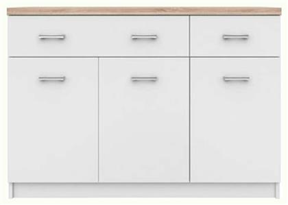 Μπουφές από Ξύλο Top Mix με Συρτάρια Λευκό / Sonoma 120x33x85cm