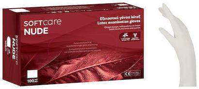 Bournas Medicals Soft Care Nude Γάντια Λάτεξ Χωρίς Πούδρα
