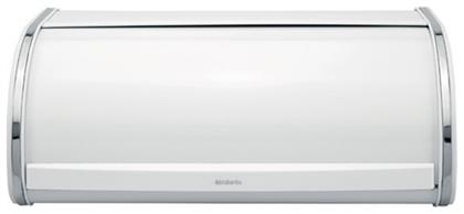 Brabantia Roll Top Bread Bin Ψωμιέρα με Καπάκι Inox Λευκή 44.7x26.8x17.3cm
