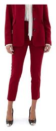 C. Manolo Pants Women C.manolo Γυναικείο Ψηλόμεσο Κοτλέ Παντελόνι Slim Fit Κοκκινο (red)