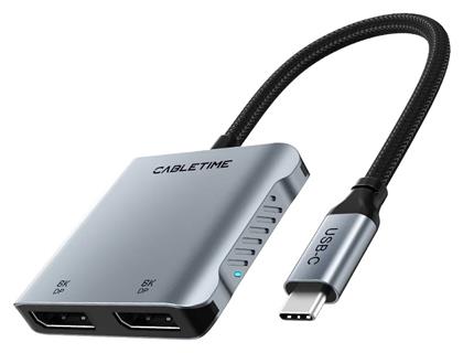 Cabletime USB-C Docking Station με DisplayPort 4K PD (CT-CM2D8K-AG)