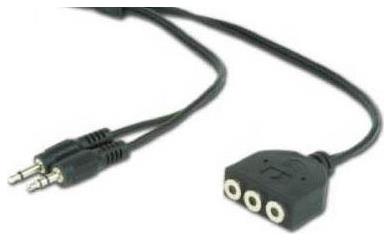 Cablexpert Cable 2 x 3.5mm male - 3 x 3.5mm female 1m (CC-MIC-1)