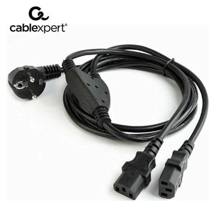 Cablexpert Schuko - 2x IEC C13 Splitter Cable 2m Μαύρο (PC-186-ML6)