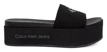 Calvin Klein Γυναικεία Σανδάλια Flatforms σε Μαύρο Χρώμα